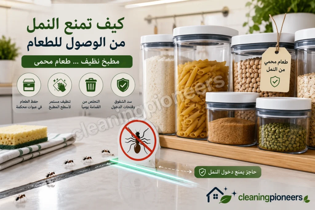 كيف تمنع النمل من الوصول للطعام