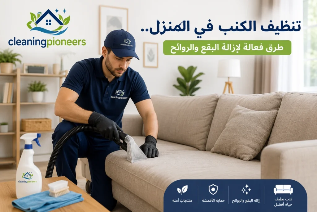 تنظيف الكنب في المنزل