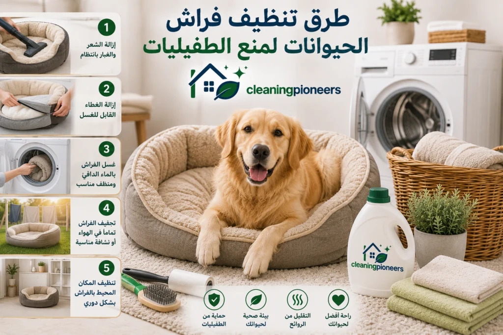 طرق تنظيف فراش الحيوانات لمنع الطفيليات