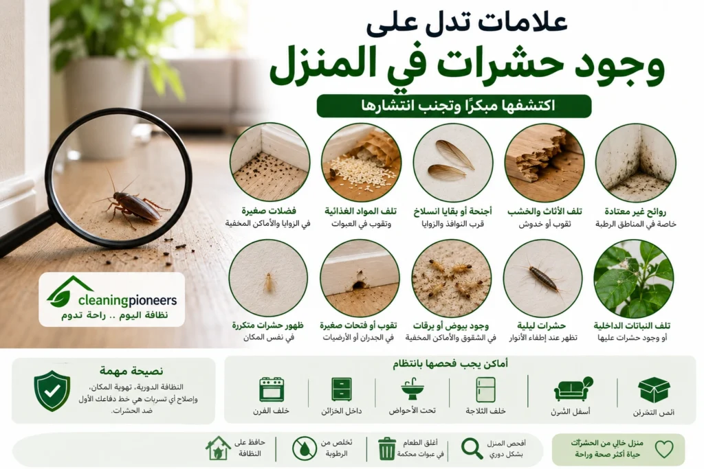 علامات تدل على وجود حشرات في المنزل