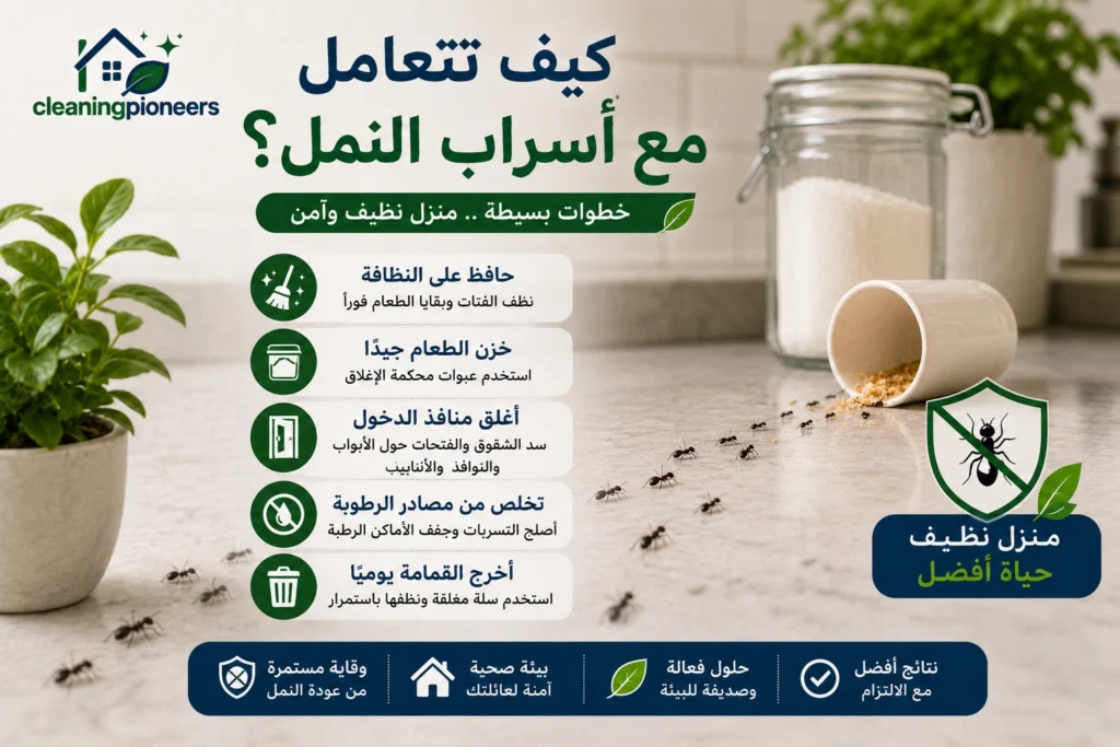 كيف تتعامل مع اسراب النمل