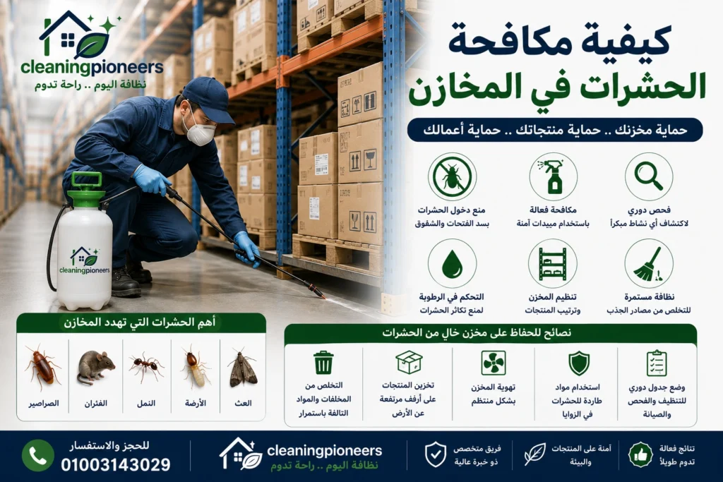 كيفية مكافحة الحشرات في المخازن