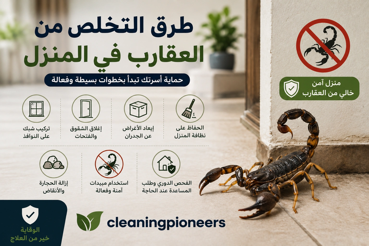 طرق التخلص من العقارب في المنزل