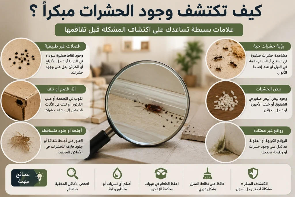 كيف تكتشف وجود الحشرات مبكرا
