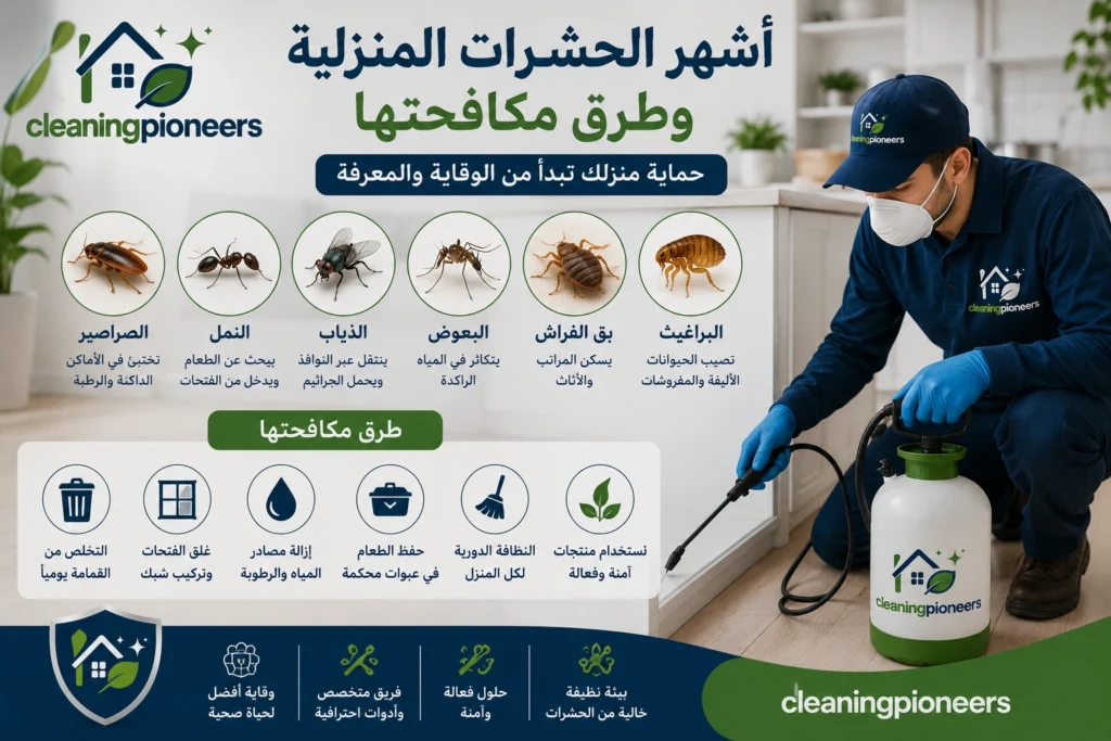 اشهر الحشرات المنزلية و طرق مكافحتها
