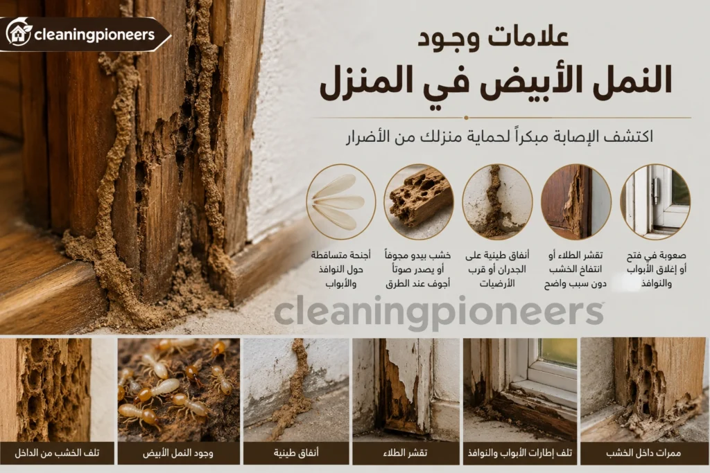 علامات وجود النمل الابيض في المنزل