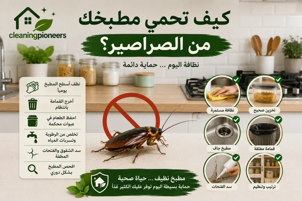 كيف تحمي مطبخك من الصراصير