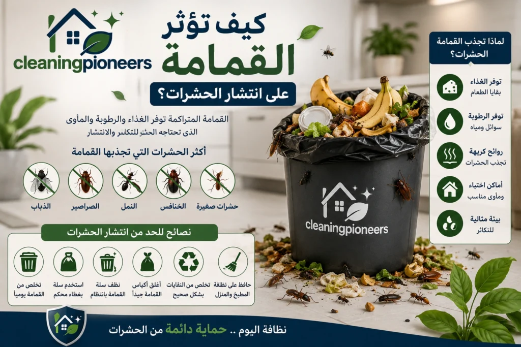 كيف تؤثر القمامة على انتشار الحشرات