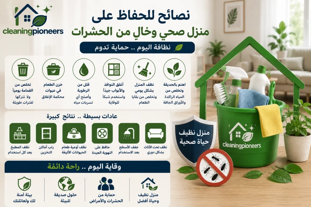 نصائح للحفاظ على منزل صحي و خال من الحشرات